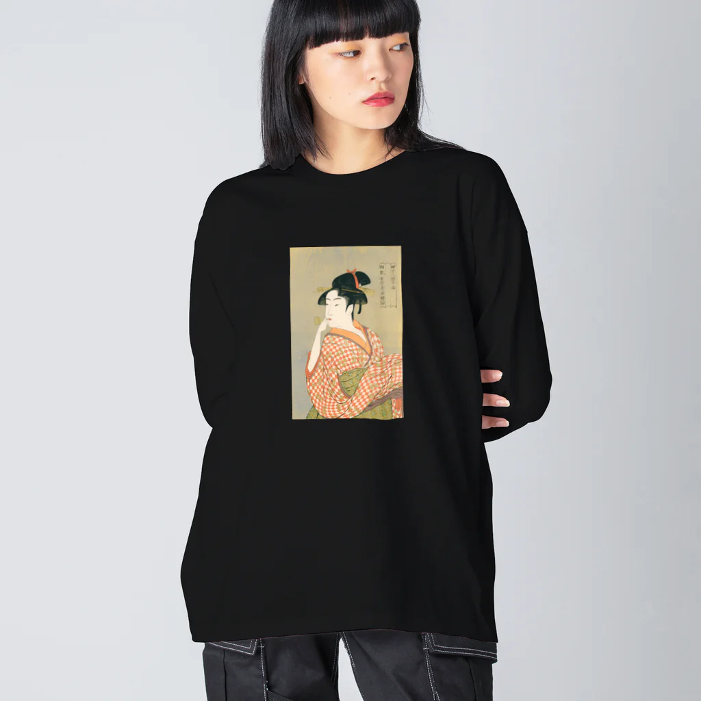 bileeのビードロを吹く娘　utamaro ビッグシルエットロングスリーブTシャツ