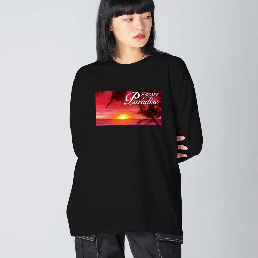 stereovisionのEscape to Paradise 楽園への脱出 Big Long Sleeve T-Shirt