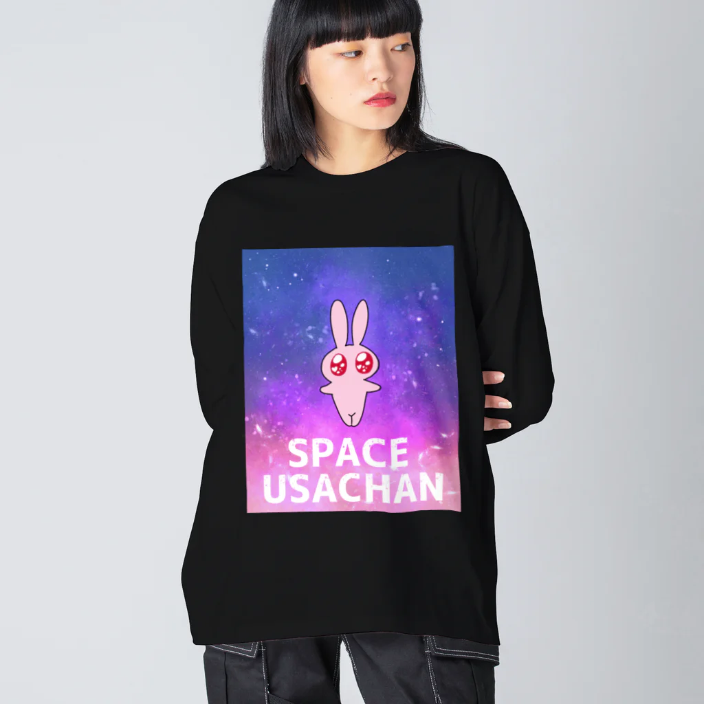 みにょんぼっくすのSPACE USACHAN ビッグシルエットロングスリーブTシャツ