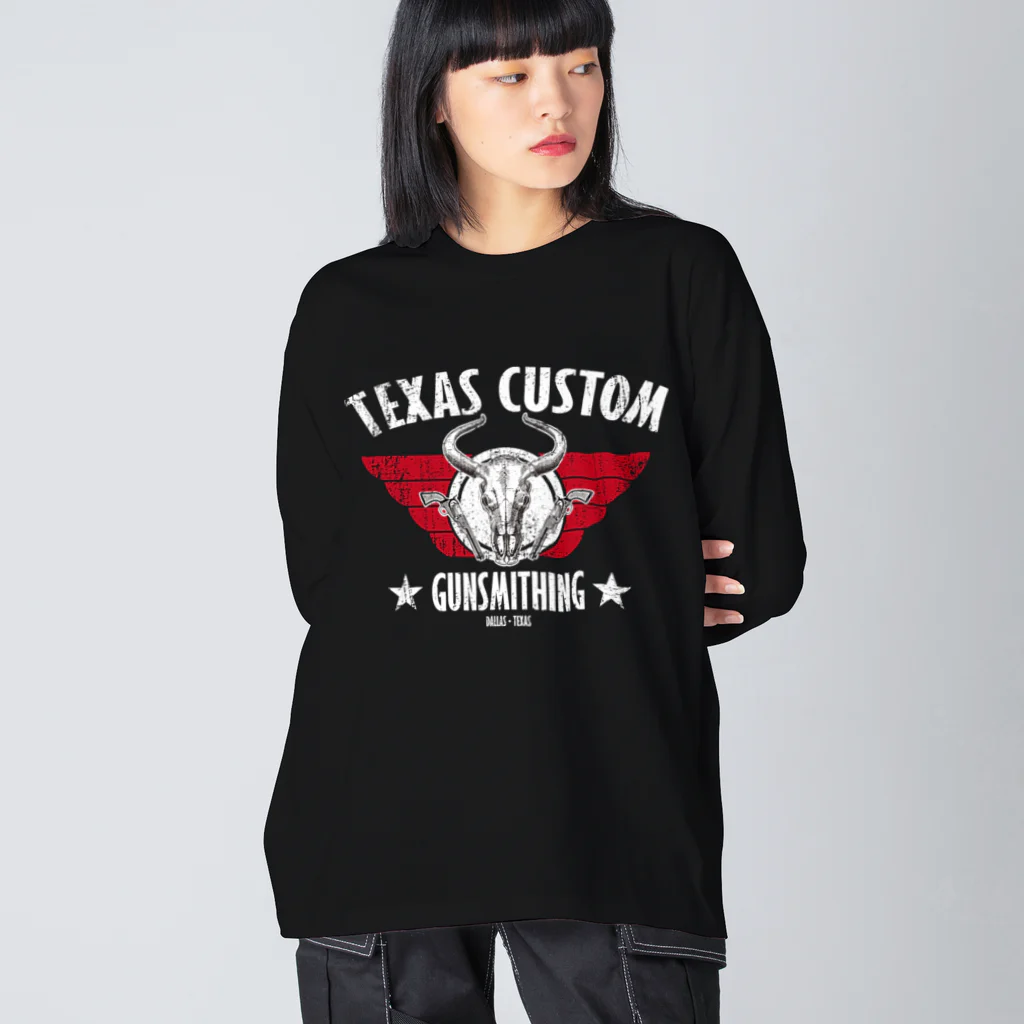 TEXAS CUSTOM GUNSMITHINGのTEXAS CUSTOM GUNSMITHING BULL SKULL ビッグシルエットロングスリーブTシャツ