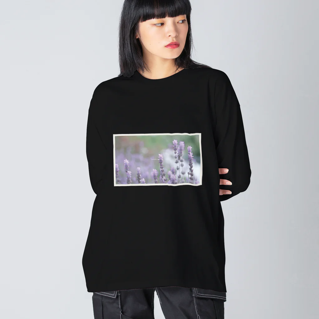 little motif のflower photo - lavender Big Long Sleeve T-Shirt