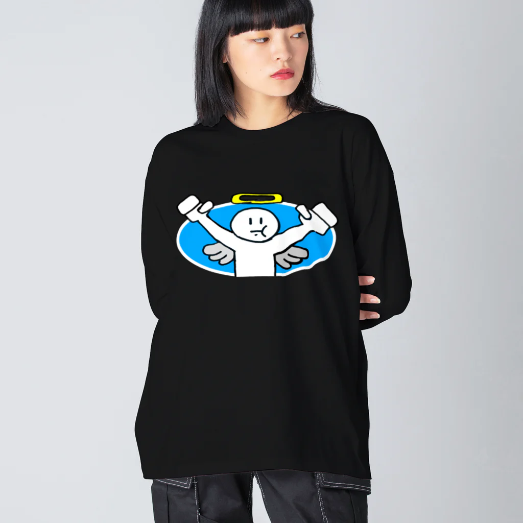 深夜サイクルの天使くん白枠 Big Long Sleeve T-Shirt