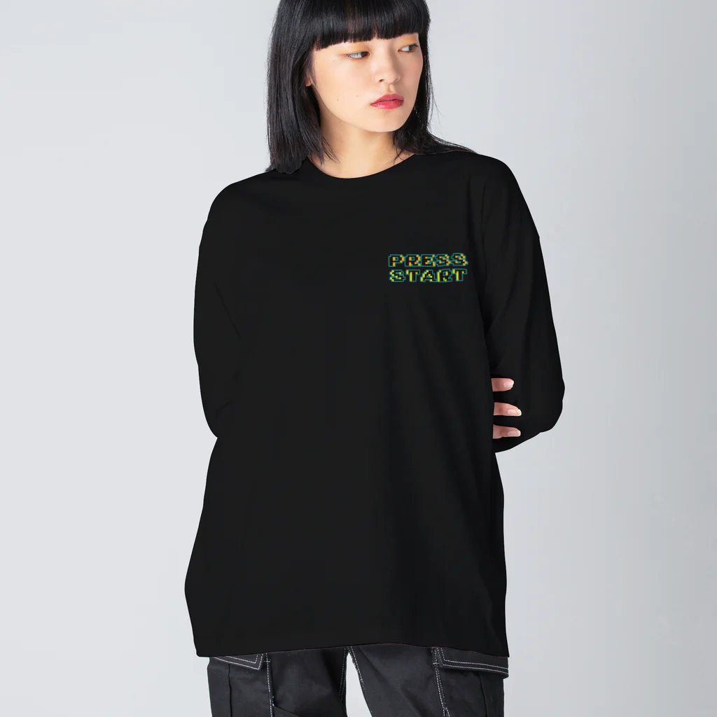 nidan-illustrationの“PRESS START” 2-#2 ビッグシルエットロングスリーブTシャツ