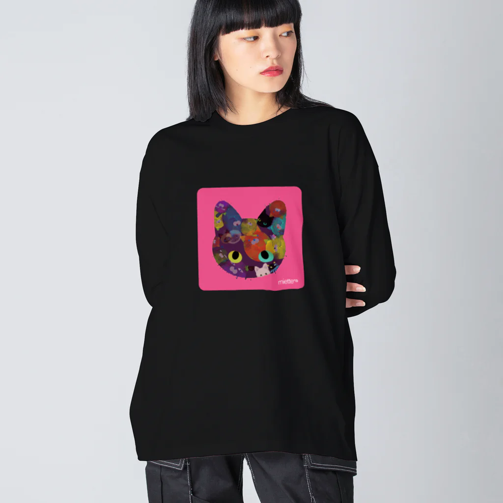 mo=kaのmiette+a×mo=ka　Pink ビッグシルエットロングスリーブTシャツ