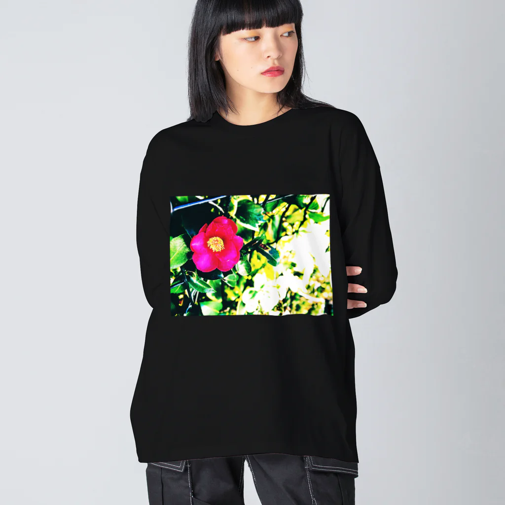 創作工房muccoのツバキ Big Long Sleeve T-Shirt