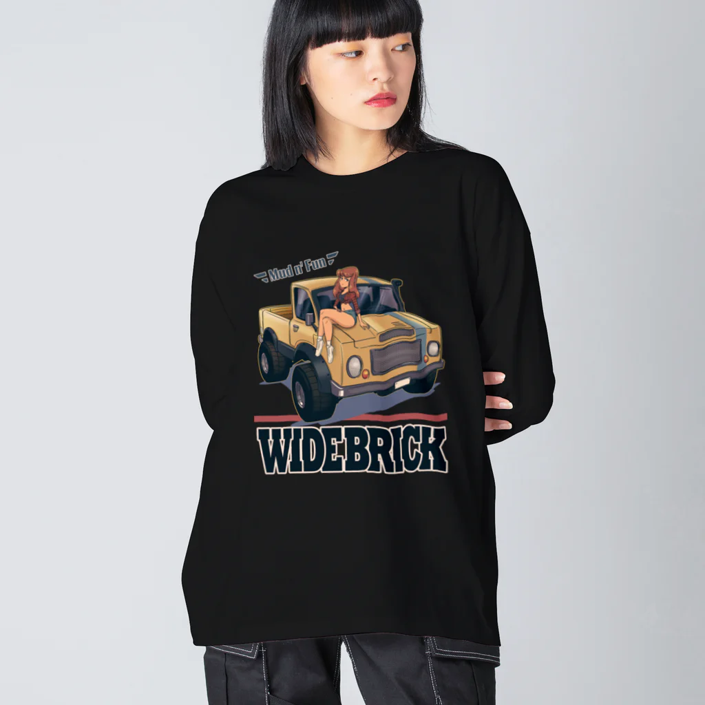 nidan-illustrationの"WIDE BRICK" Big Long Sleeve T-Shirt