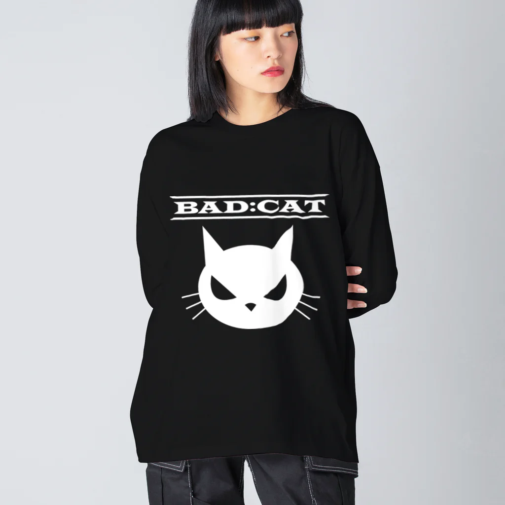 ゴロニャーのダサT屋さんの反抗期の猫シリーズ BAD CAT Big Long Sleeve T-Shirt