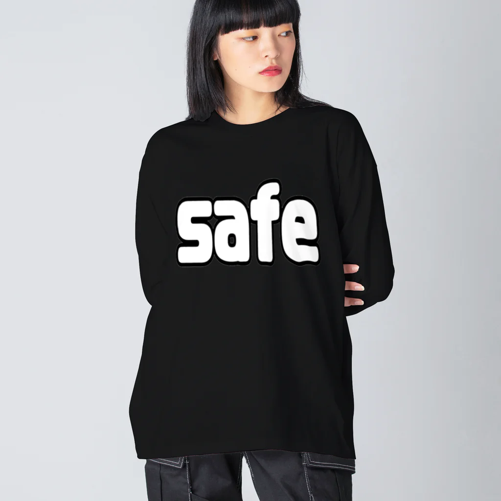 inko andのsafe／out ビッグシルエットロングスリーブTシャツ