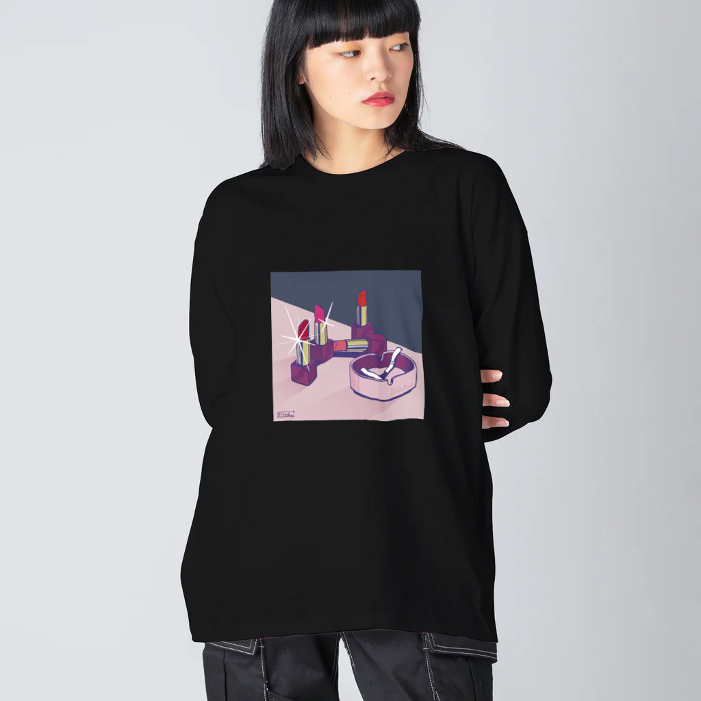 "Witches" IllustrationsのLipsticks&Cigarettes Big Long Sleeve T-Shirt