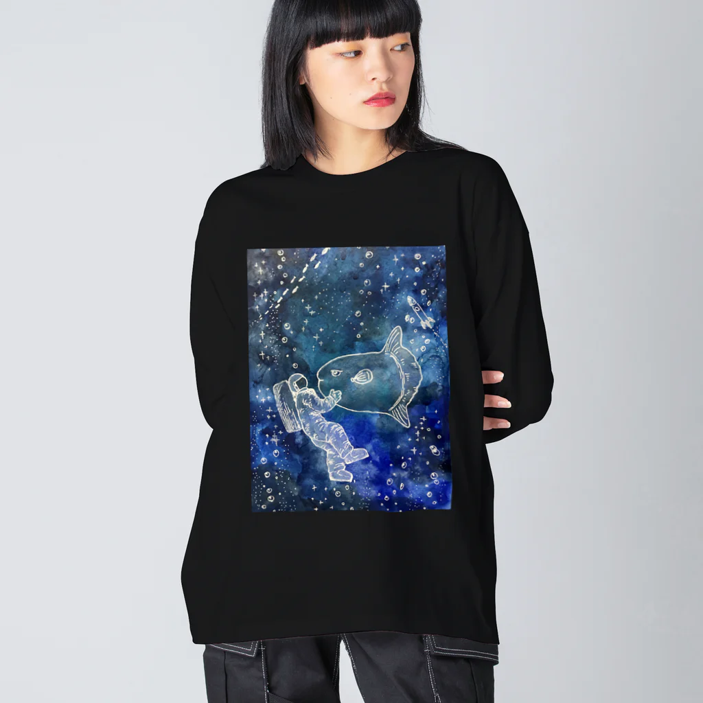 Ba-daの宇宙飛行士とマンボウの夜 Big Long Sleeve T-Shirt