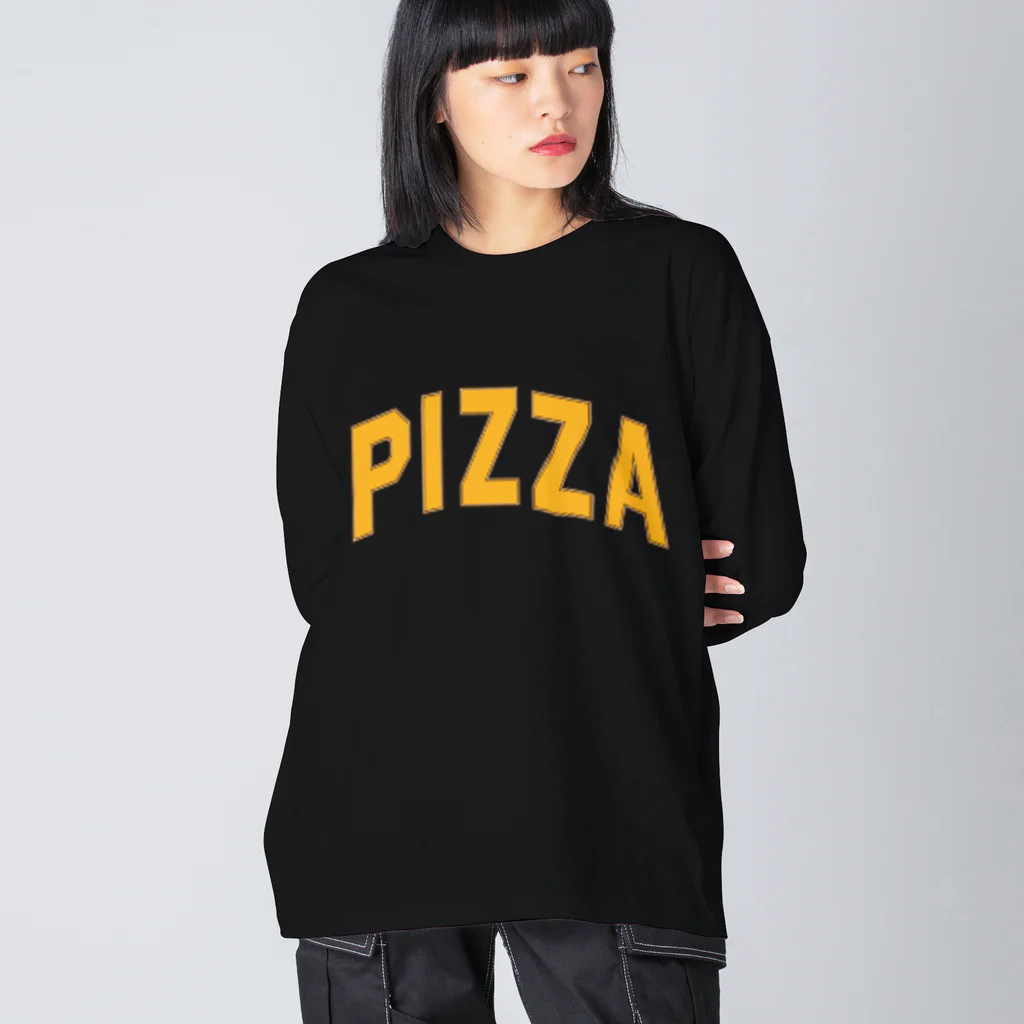 カレッジロゴ何か良いのピザカレッジ Big Long Sleeve T-Shirt