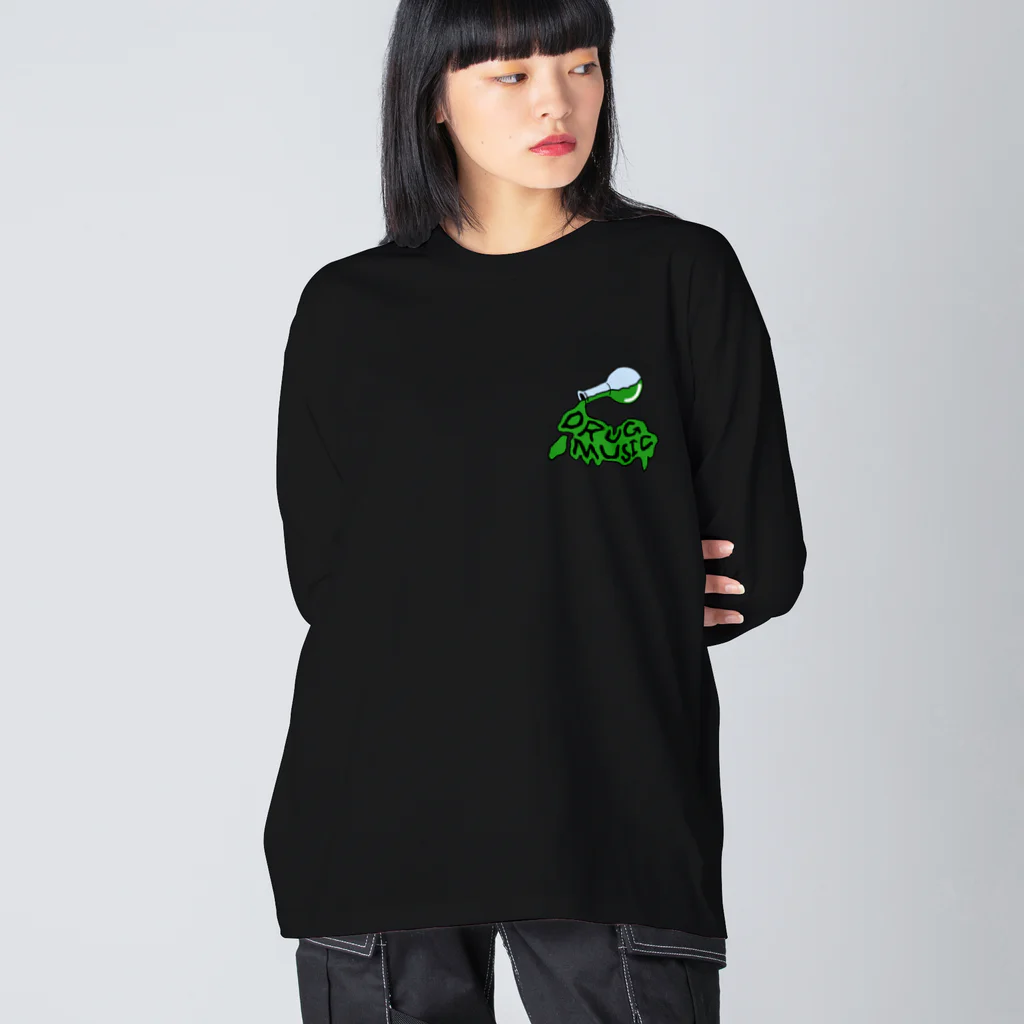 ラキストのDRUG MUSIC Big Long Sleeve T-Shirt