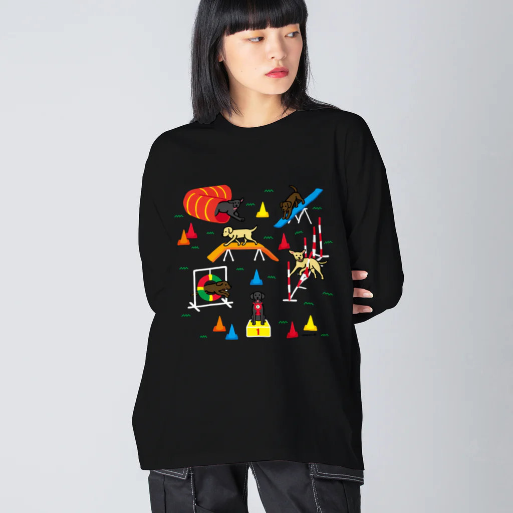 ハッピー・ラブラドールズのラブラドールアジリティ Big Long Sleeve T-Shirt