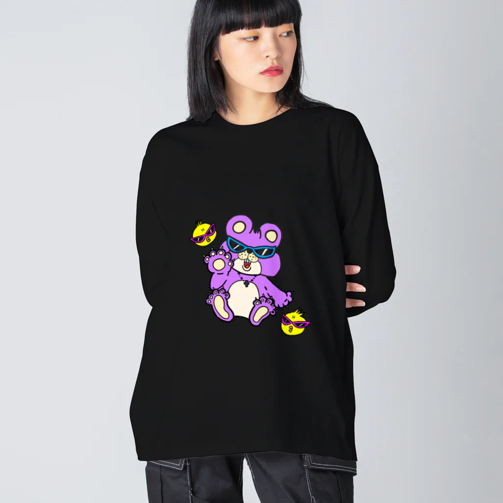 夏八木 葵巳のお店のヤンキークマたん Big Long Sleeve T-Shirt