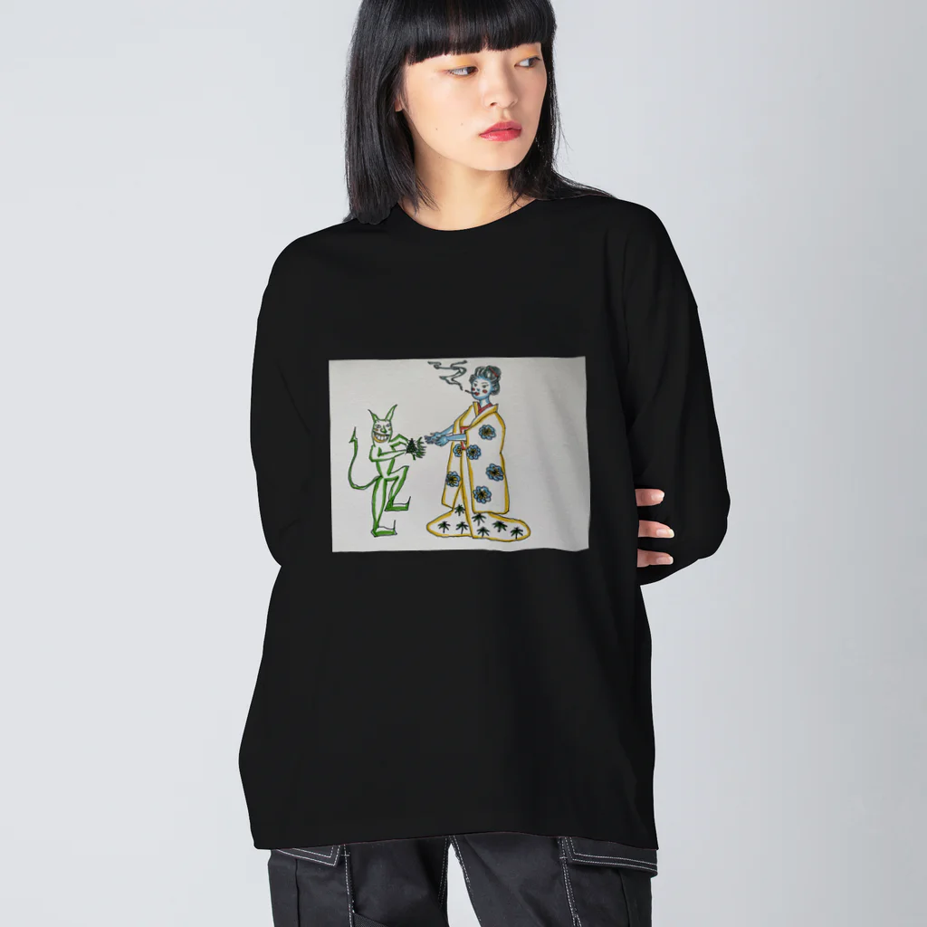 夜店屋の変な悪魔の誘惑 Big Long Sleeve T-Shirt