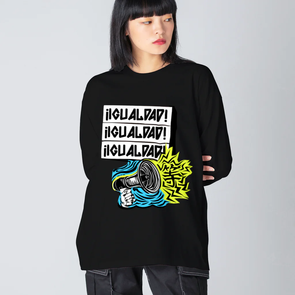 Rebel One RadioのIGUALDAD! / EQUALITY 漢字 Big Long Sleeve T-Shirt