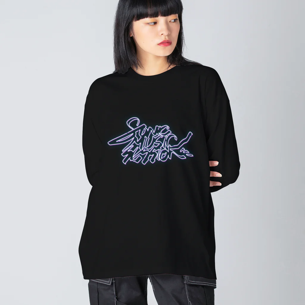 SMS shopのSMS ネオンロゴ ビッグシルエットロングスリーブTシャツ