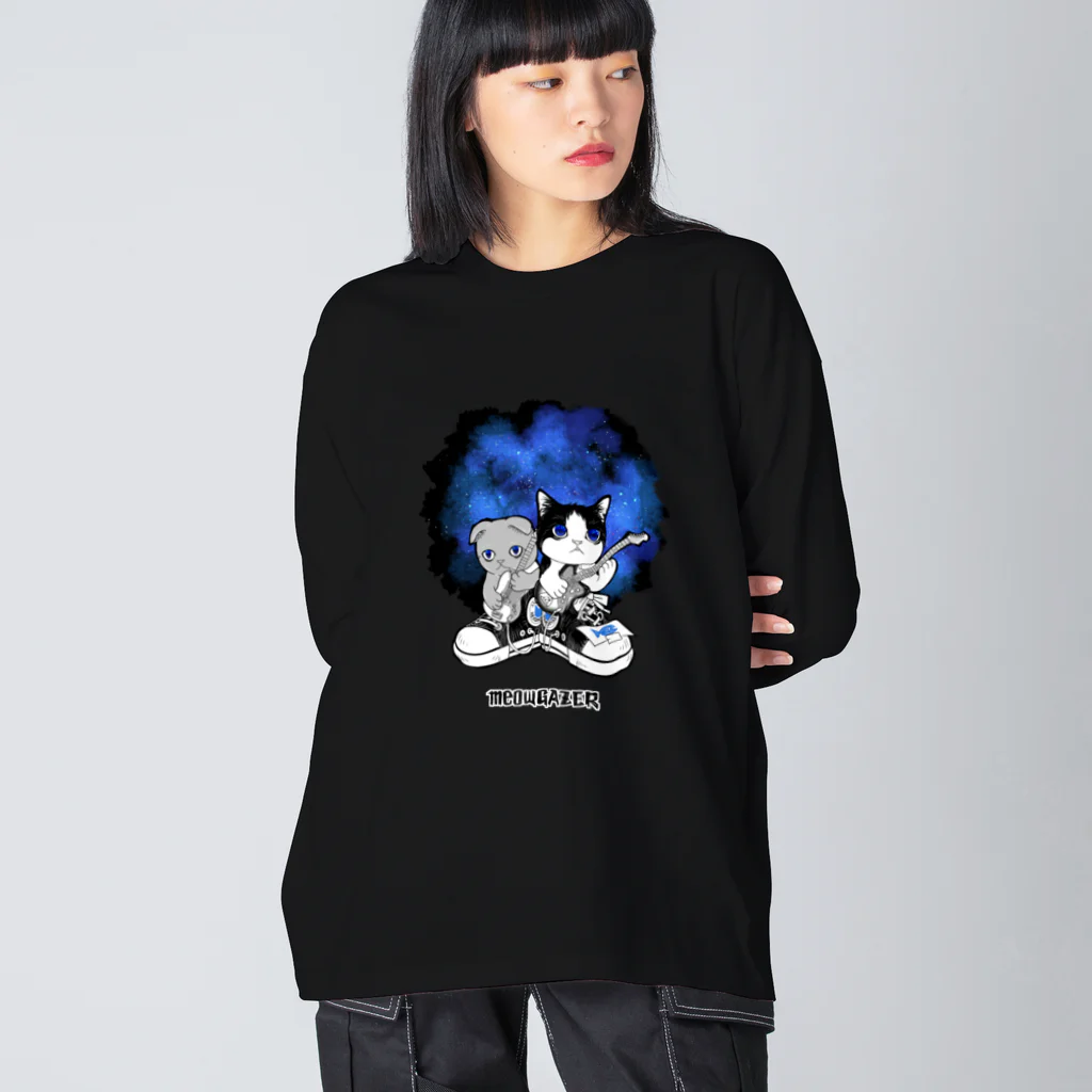 nya-mew（ニャーミュー）のミューゲイザー (meowGAZER) Big Long Sleeve T-Shirt