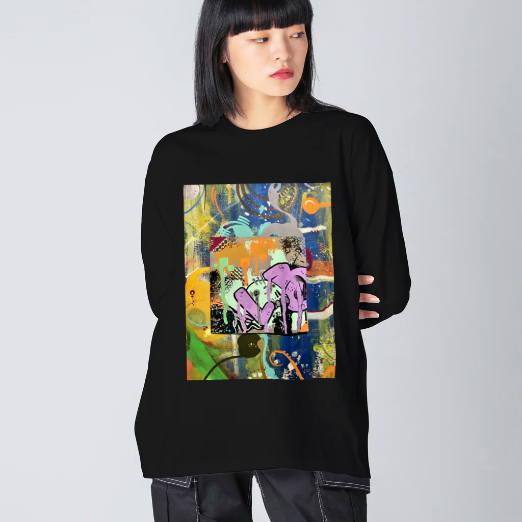 OPTMのハハハ Big Long Sleeve T-Shirt