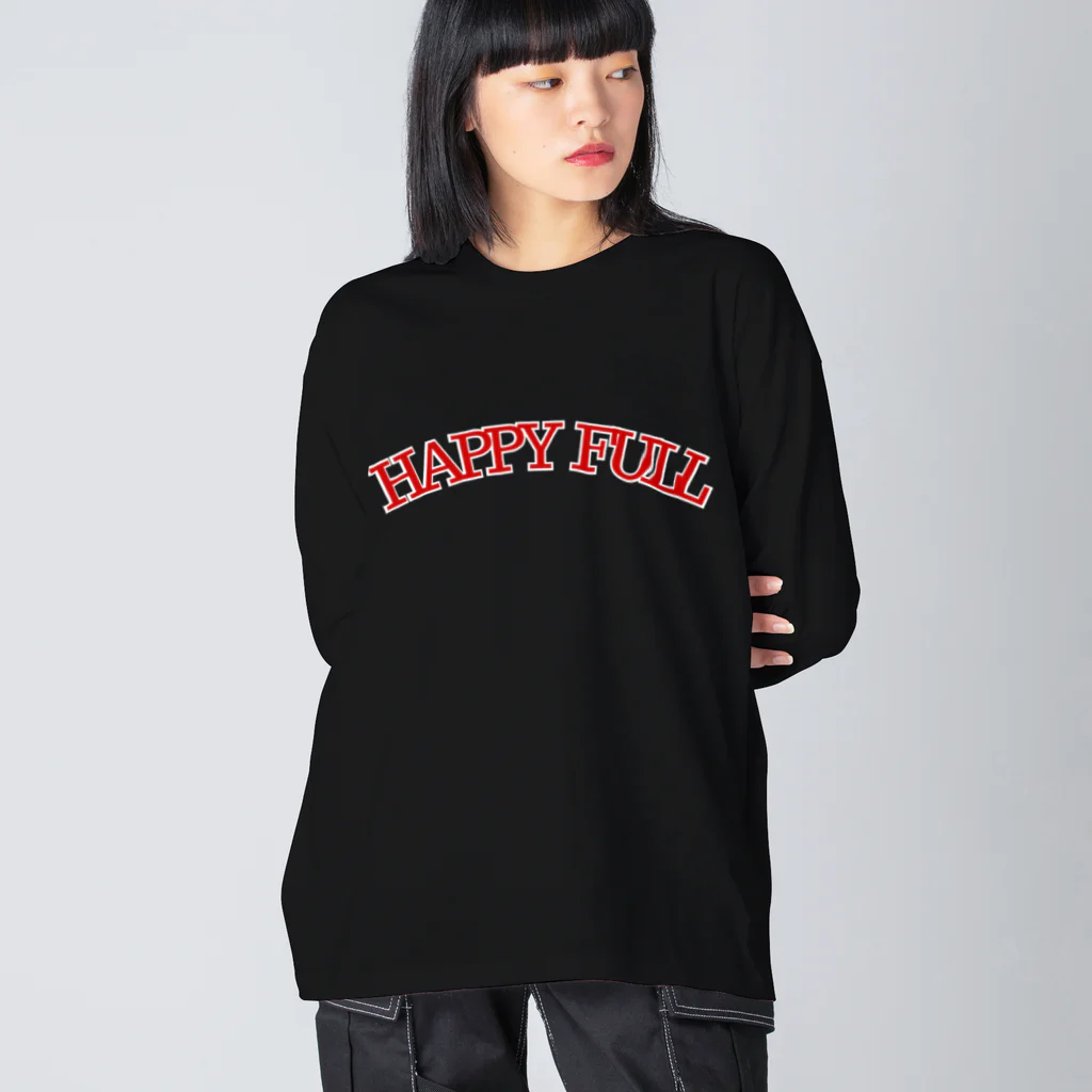 hpfull倶楽部のエンゼルス応援風カレッジ風Hpfullロゴ ビッグシルエットロングスリーブTシャツ