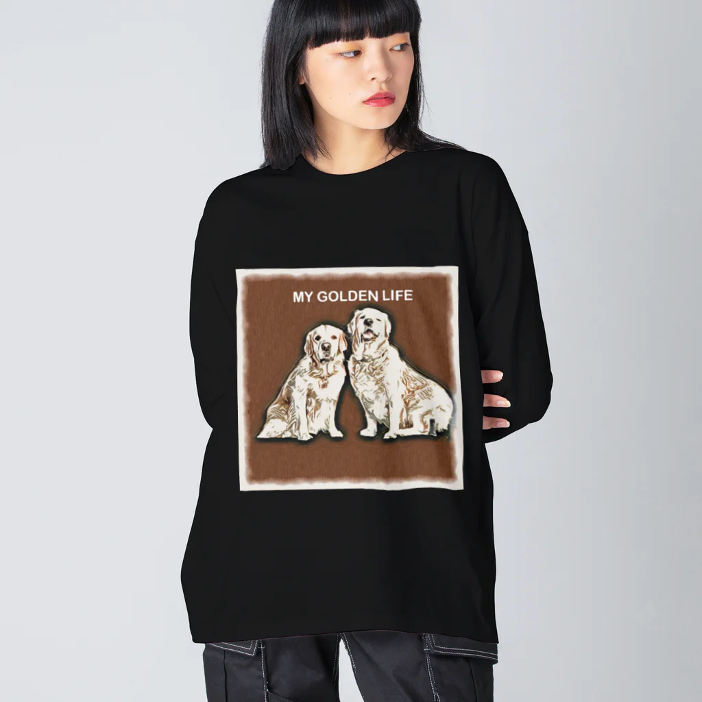 ミリオンダラー・ドッグ（million dollar dog）のゴールデンレトリーバーTYPE-A ビッグシルエットロングスリーブTシャツ