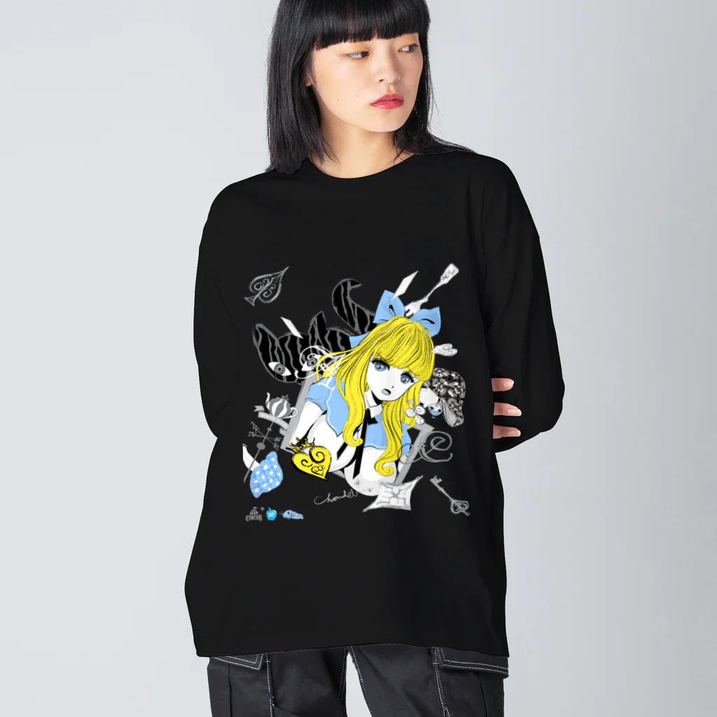 loveclonesのBABYFACE 深窓のあどけない令嬢 AかCのヴィネット Big Long Sleeve T-Shirt