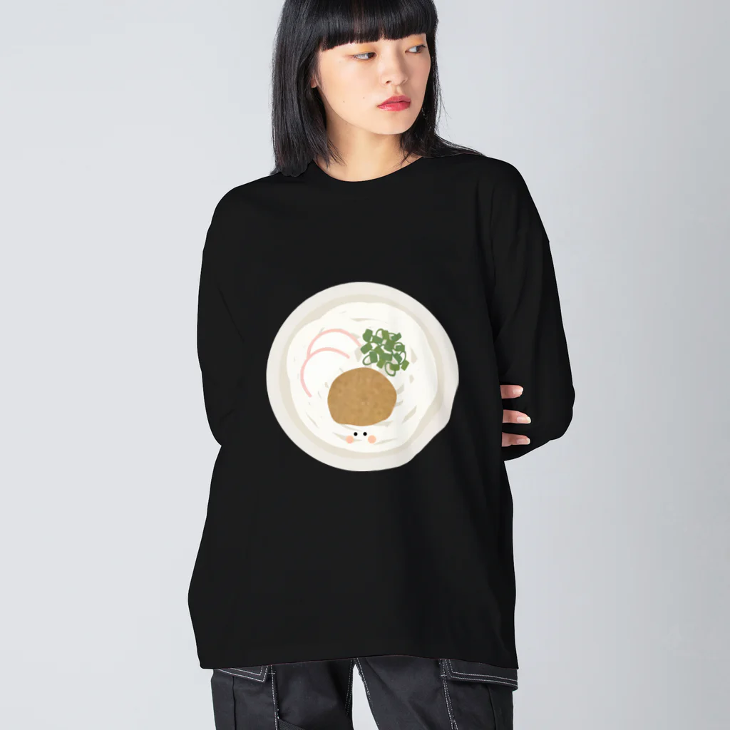 cotton-berry-pancakeのごまだしうどんちゃん ビッグシルエットロングスリーブTシャツ