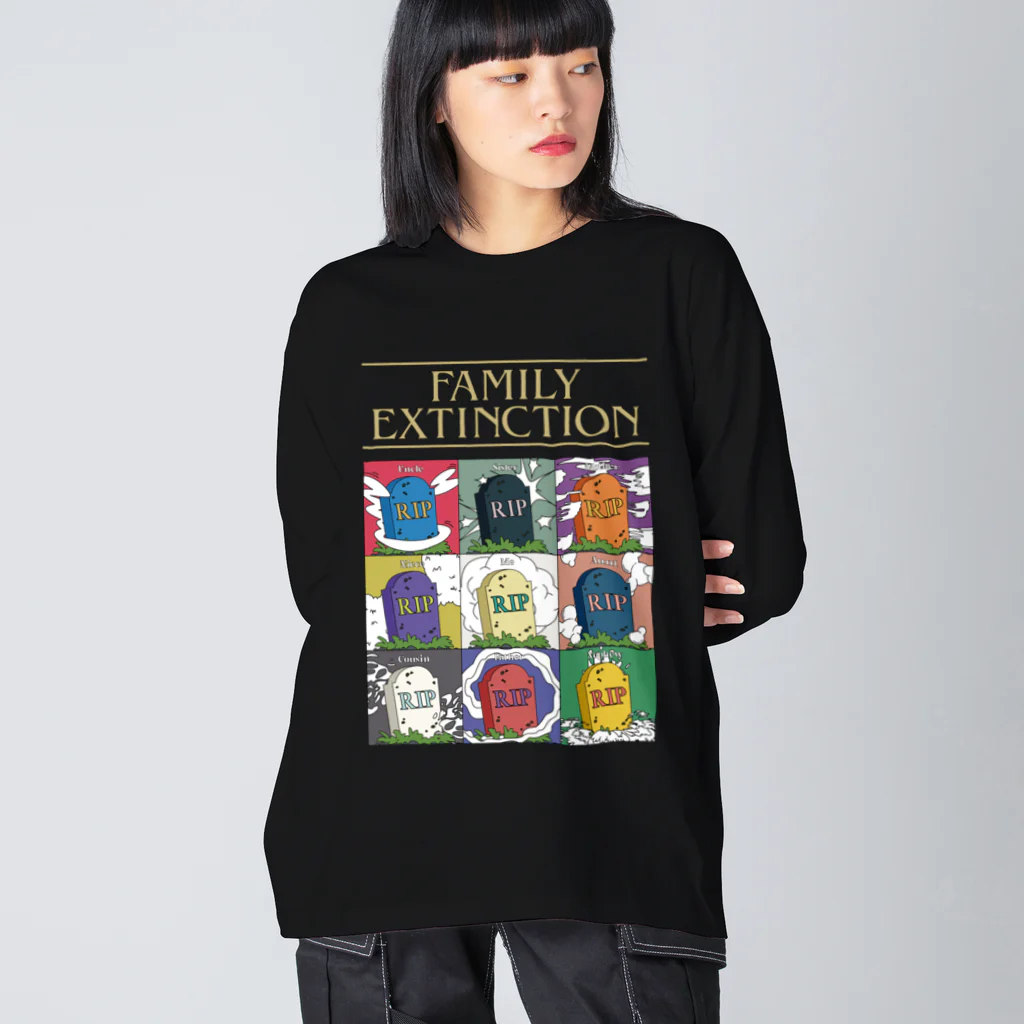 Parallel Imaginary Gift ShopのFamily Extinction ビッグシルエットロングスリーブTシャツ