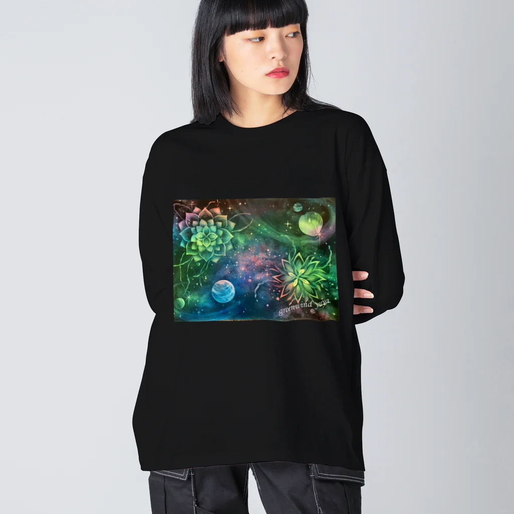 greenwind yuya's Arts shopの宇宙曼荼羅 ビッグシルエットロングスリーブTシャツ