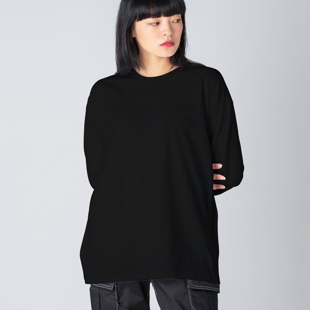 月蝕ざっか店＠SUZURI🇺🇦のChocomint*Holic（For Backprint） Big Long Sleeve T-Shirt