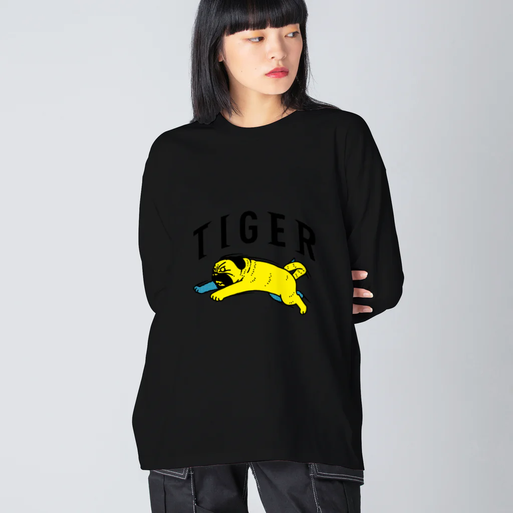 スプーキーの見えざるお店のワイルドタイガー(BUTTER YELLOW) Big Long Sleeve T-Shirt