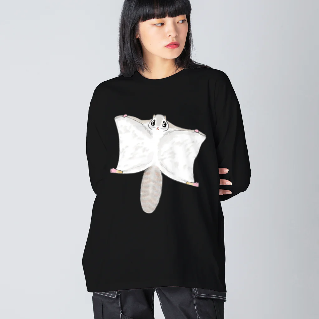 LalaHangeulのエゾモモンガさんドーン！ Big Long Sleeve T-Shirt