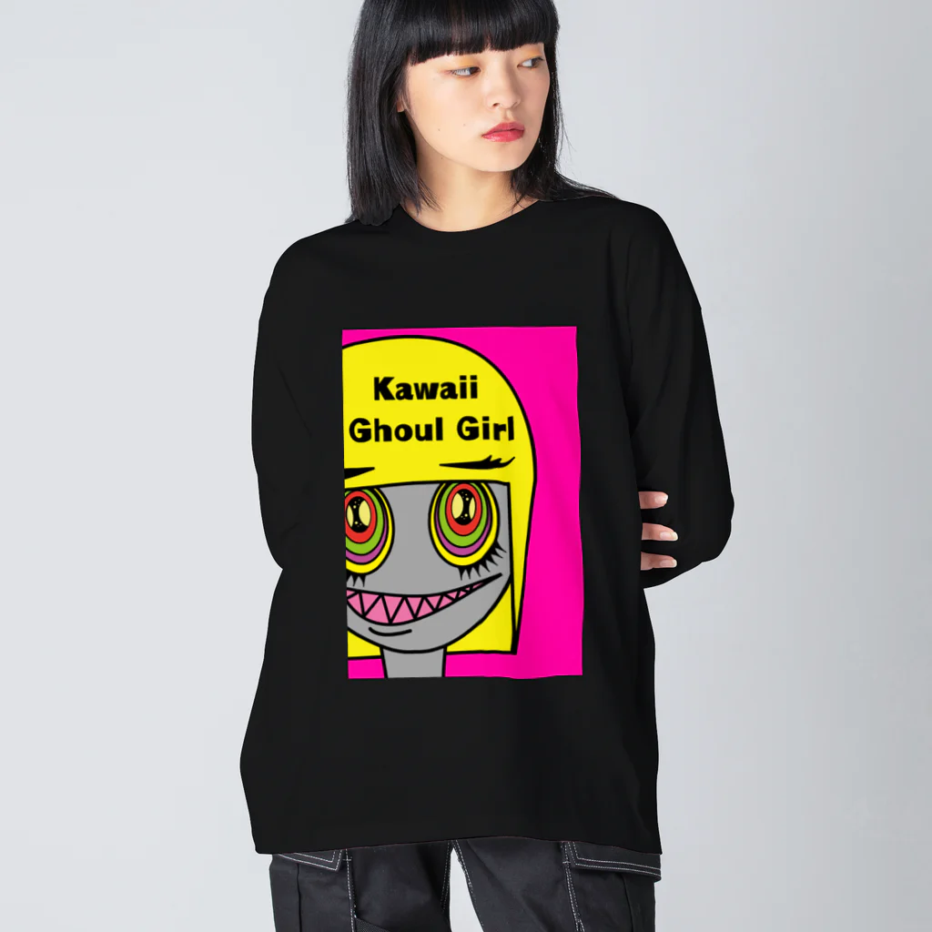 たすけんのイラストグッズのグールーのスー子さん（Kawaii Ghoul Girl） ビッグシルエットロングスリーブTシャツ