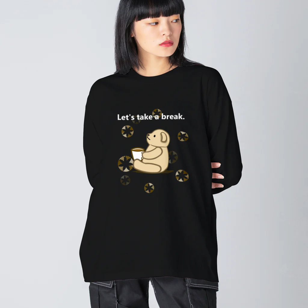 PERIDOTのcoffee break（ロゴが白） Big Long Sleeve T-Shirt