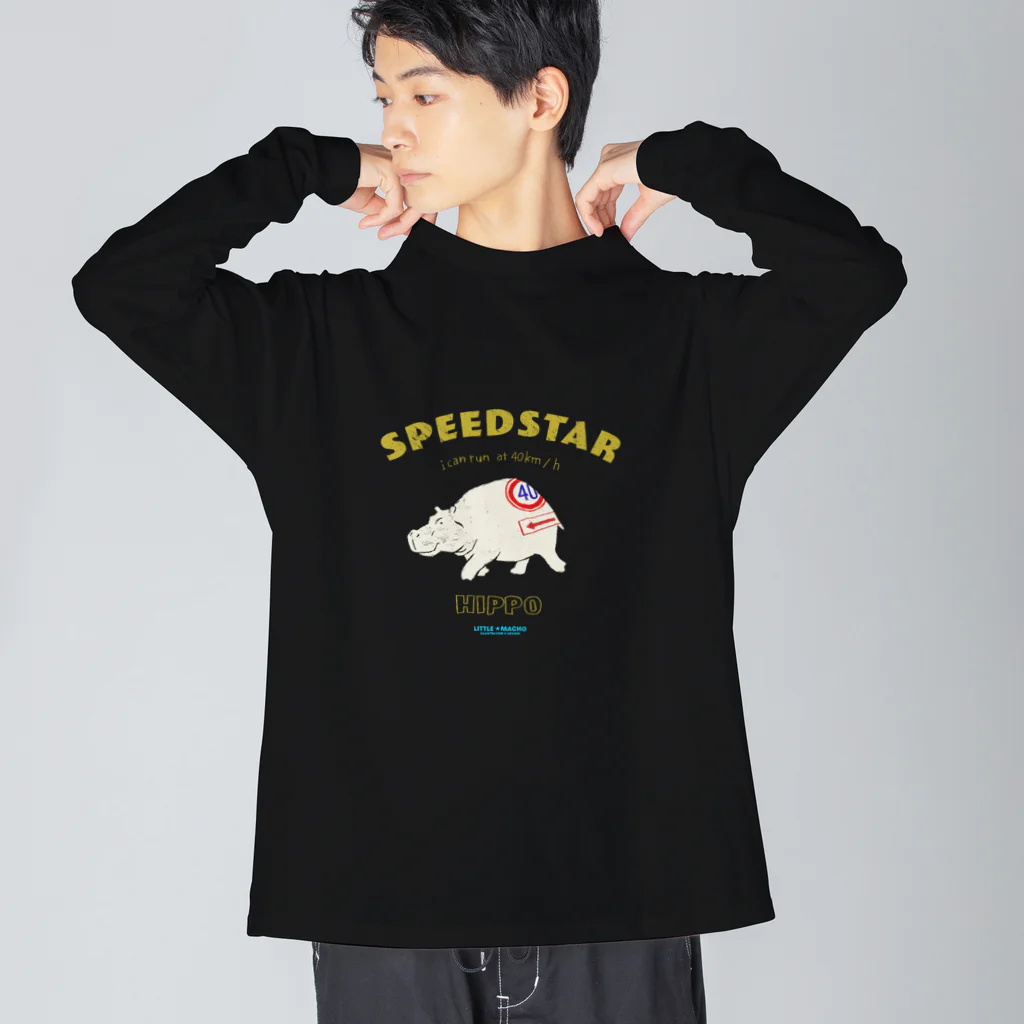 Little Machoの駿足カバT ビッグシルエットロングスリーブTシャツ