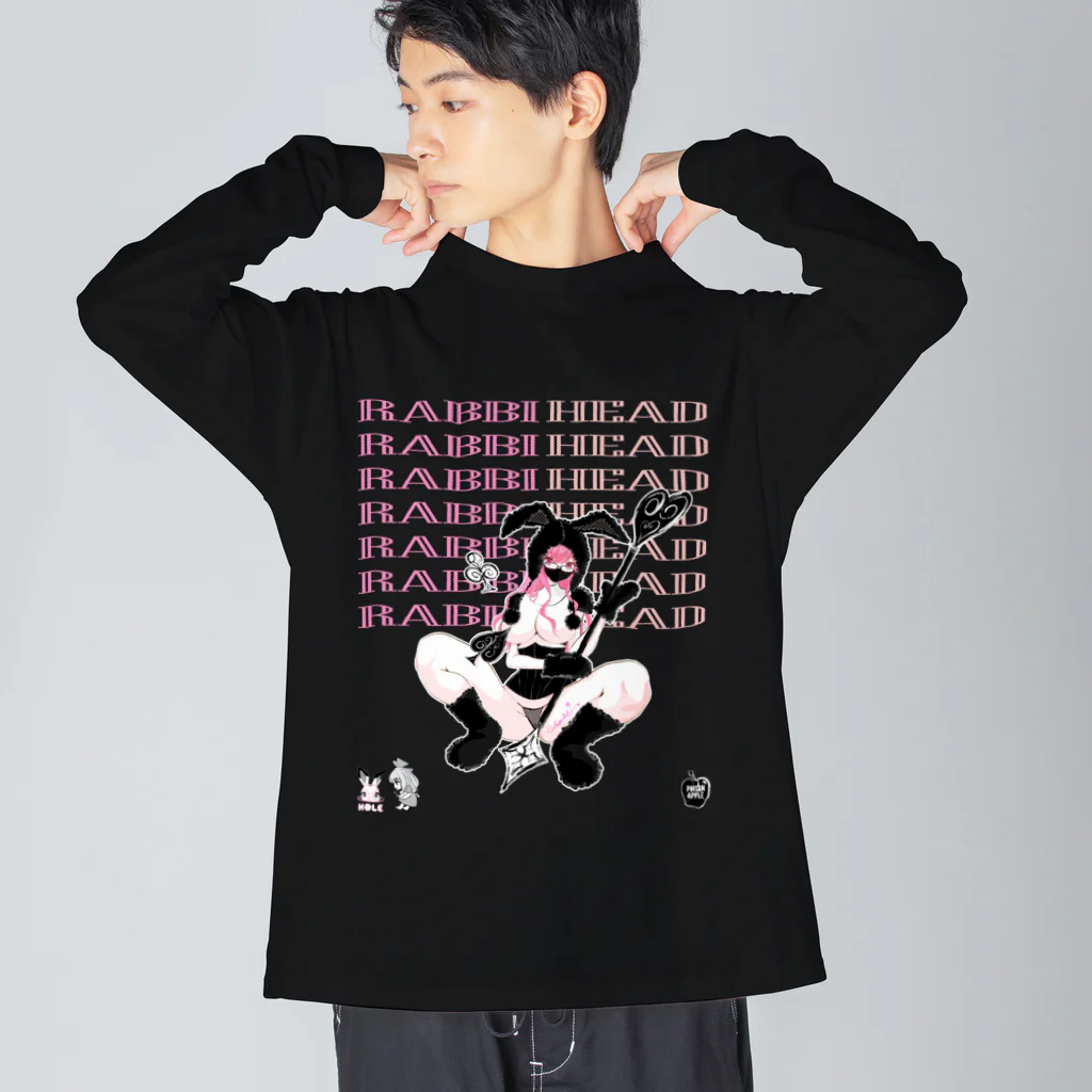 loveclonesのRABBIHEAD 黒ラビ2号 ウサギの国のエロポップ Big Long Sleeve T-Shirt