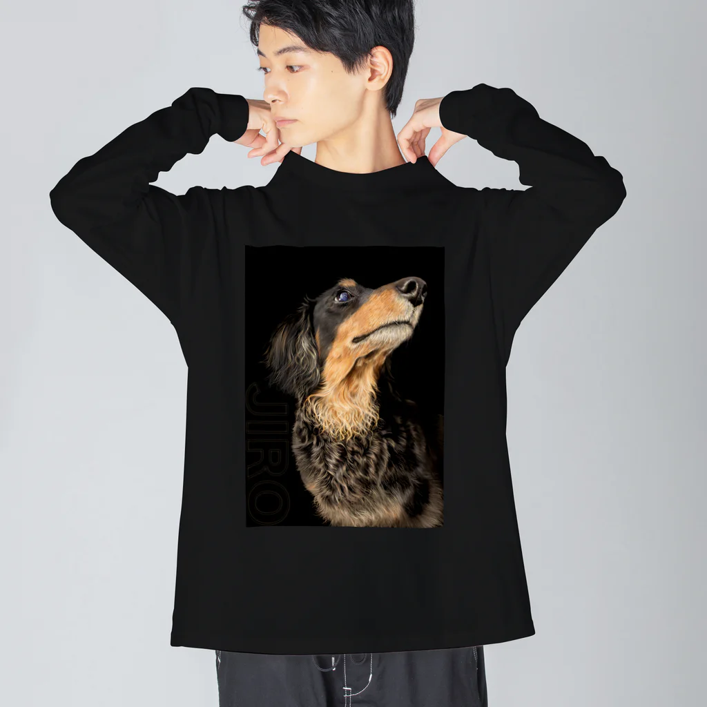 ジロ屋の犬Tシャツ(ダックス) ビッグシルエットロングスリーブTシャツ