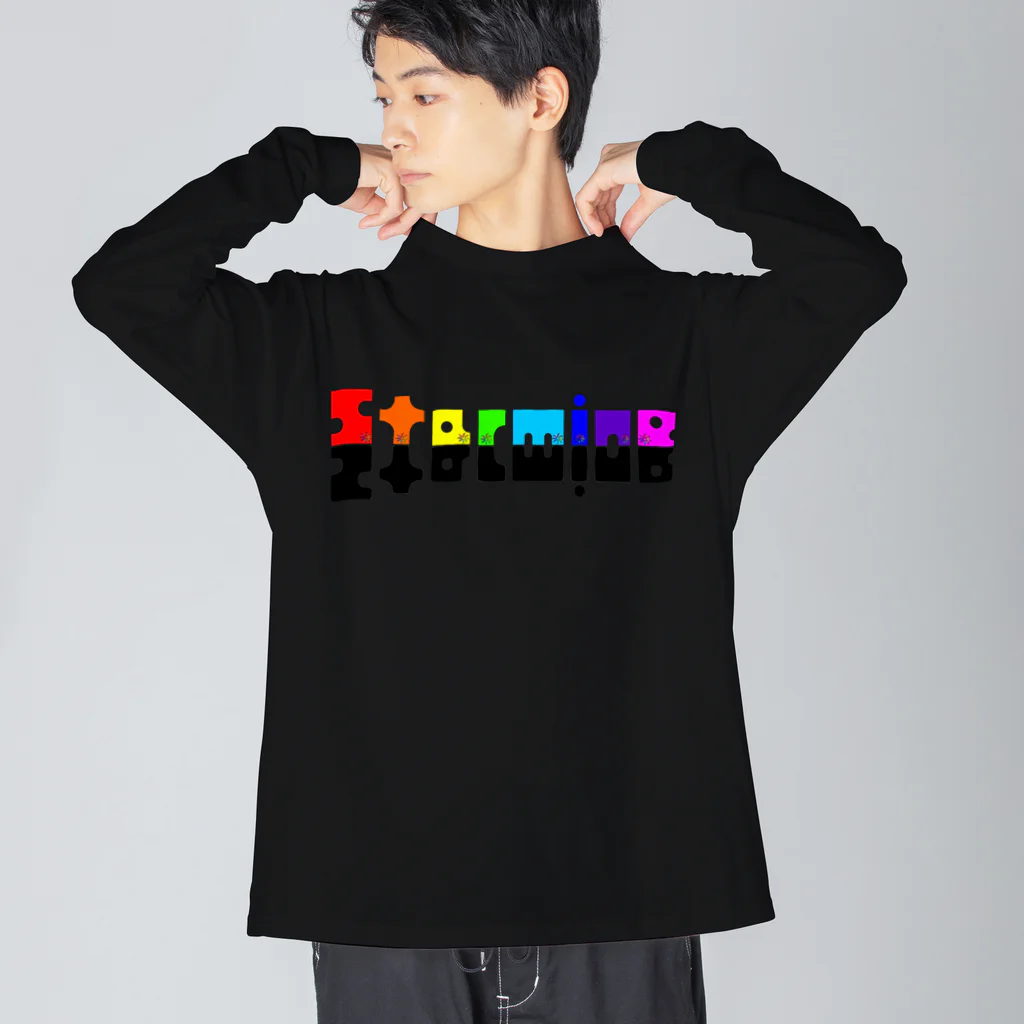 Starmine storeの【Starmine】 KIKORI Neon color  ビッグシルエットロングスリーブTシャツ