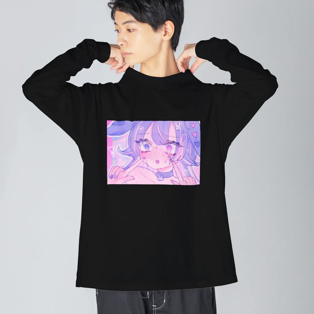 あくむ病院のうさぎ ぱにっく! black Big Long Sleeve T-Shirt