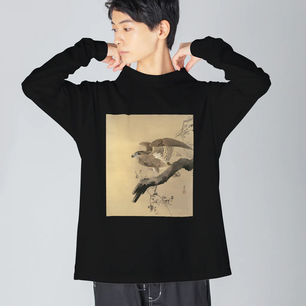 MUGEN ARTの小原古邨　鷹　Ohara Koson / Falcon ビッグシルエットロングスリーブTシャツ