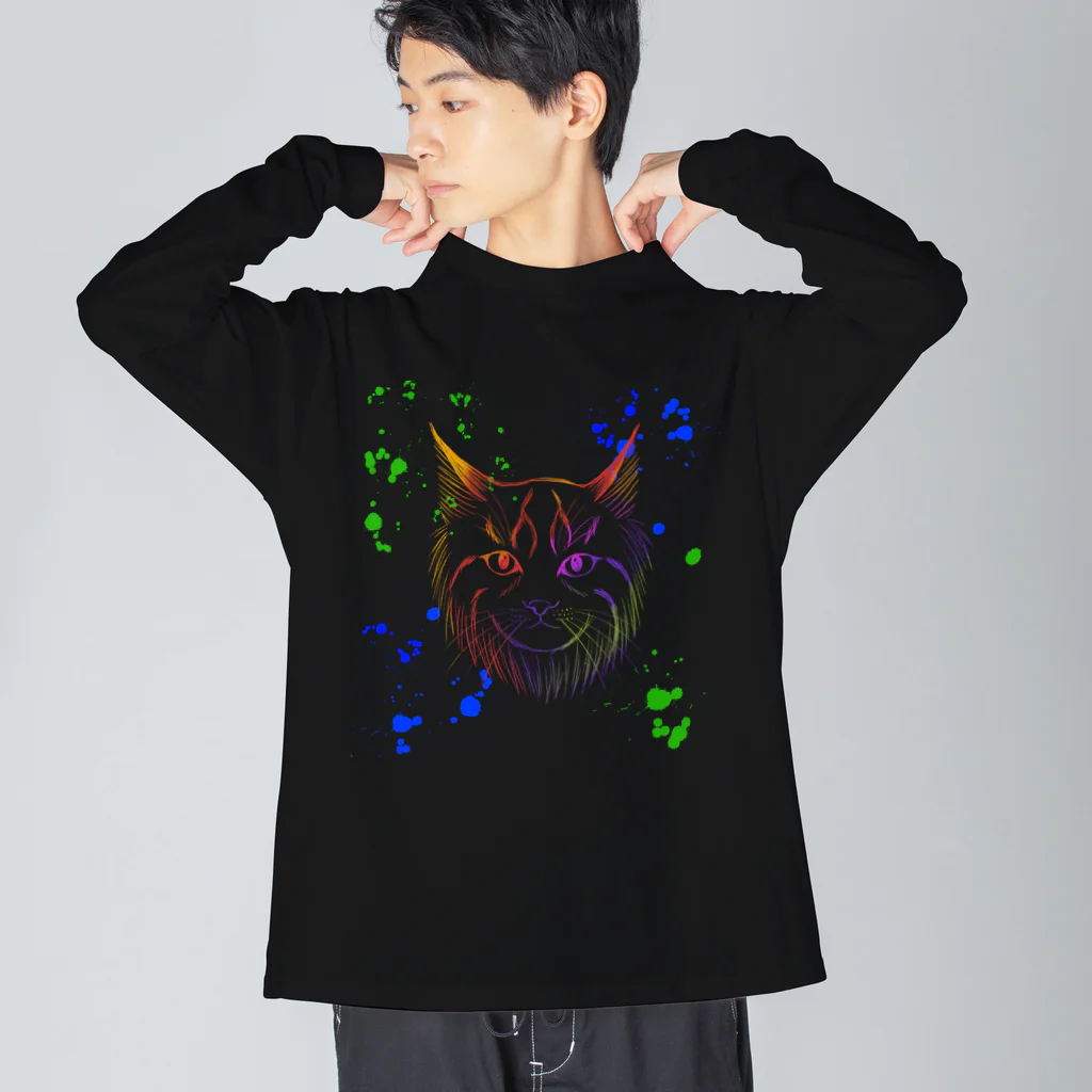 soraのロックな猫のボブ Big Long Sleeve T-Shirt