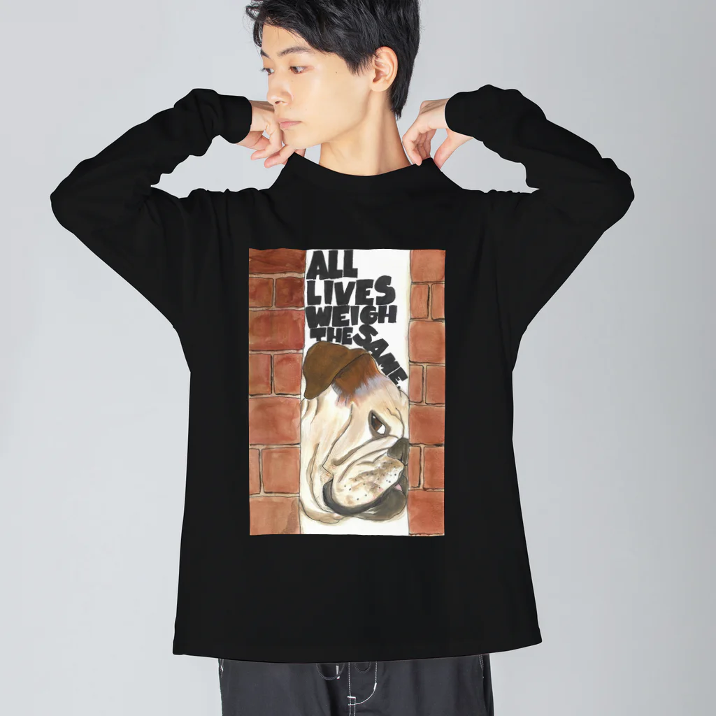 ～with you～のブル番長🐶 ビッグシルエットロングスリーブTシャツ