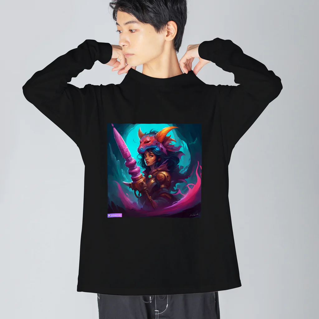 AI.comのAIびじょモンアート Big Long Sleeve T-Shirt