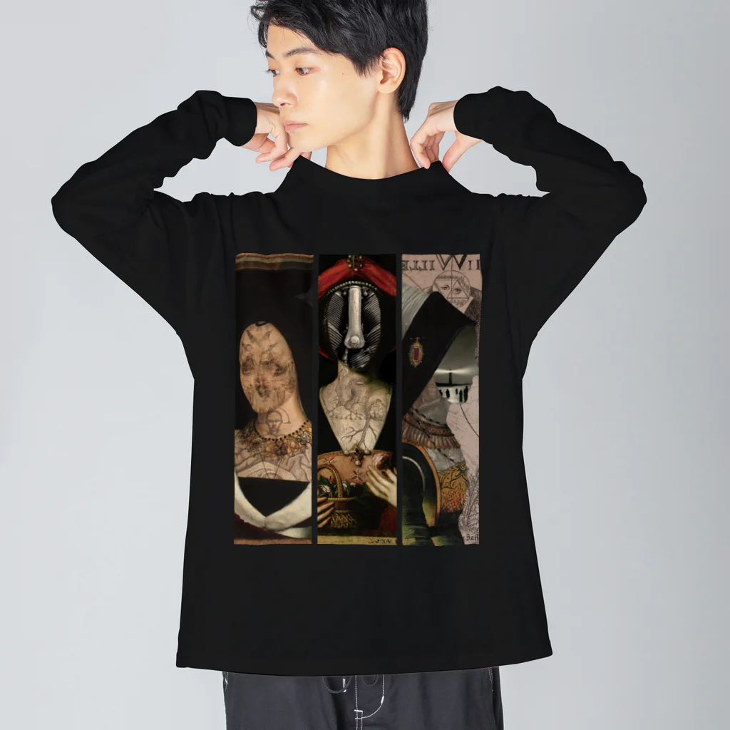 404 Art WorksのThree Heads In the Void Ver.2.1.0 Big Long Sleeve T-Shirt