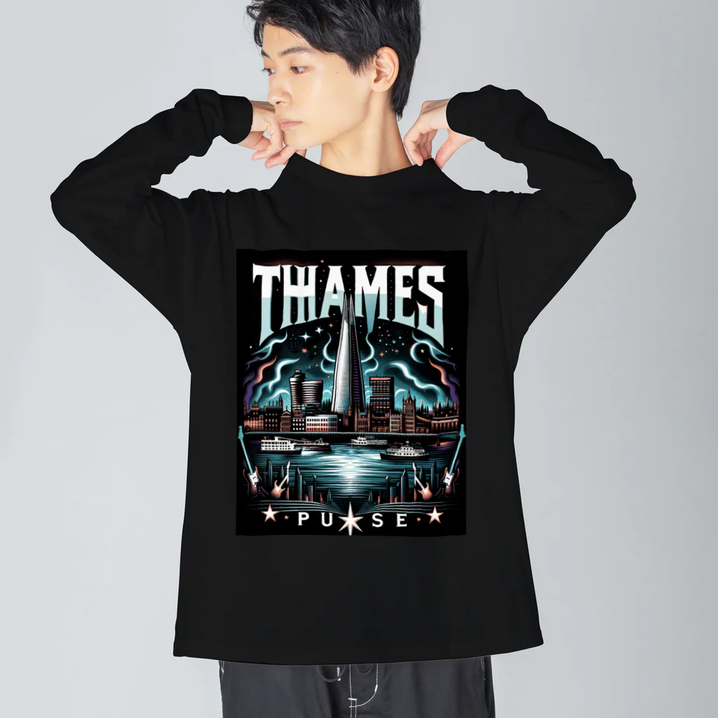 FAKE ARTIST ～架空アーティストグッズ～のThames Pulse ビッグシルエットロングスリーブTシャツ