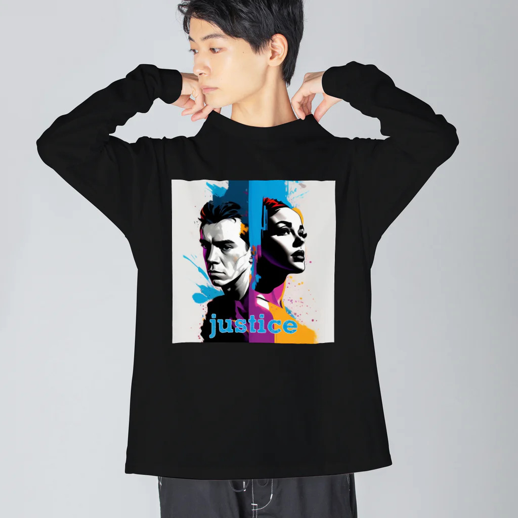 めそぽのJusticeのカップル Big Long Sleeve T-Shirt