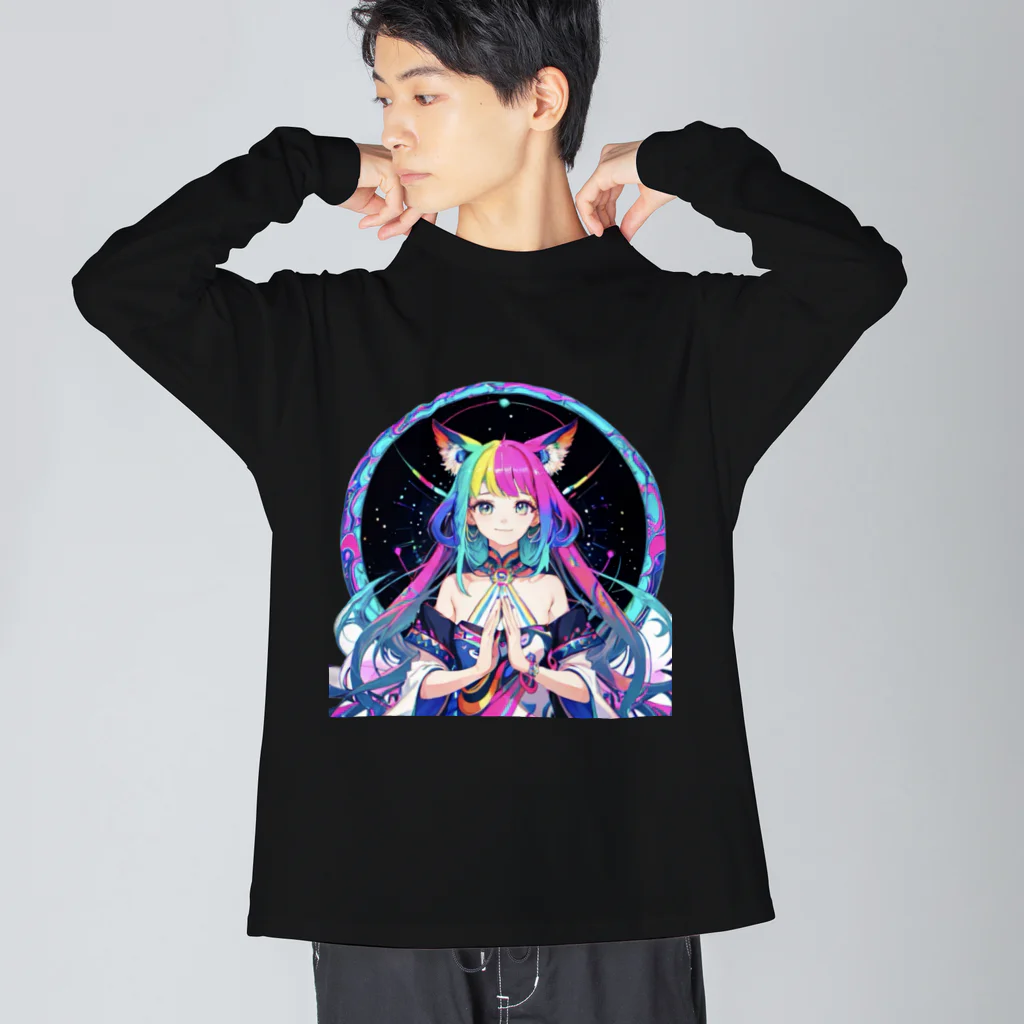 ミネラル太郎の幻想少女リリー　〜星々との対話〜 ビッグシルエットロングスリーブTシャツ