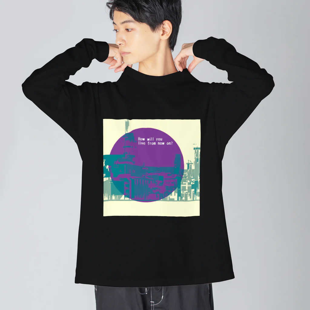 kenryo ai☆のTOWN ビッグシルエットロングスリーブTシャツ