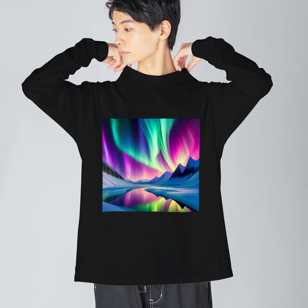 のんびりアート工房の北極のオーロラ Big Long Sleeve T-Shirt