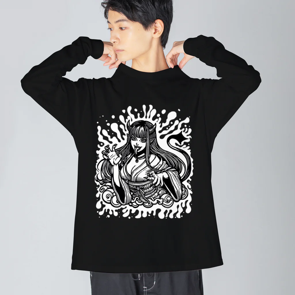 UNchan(あんちゃん)    ★unlimited chance★の鬼姫 HOTOBASHI ビッグシルエットロングスリーブTシャツ